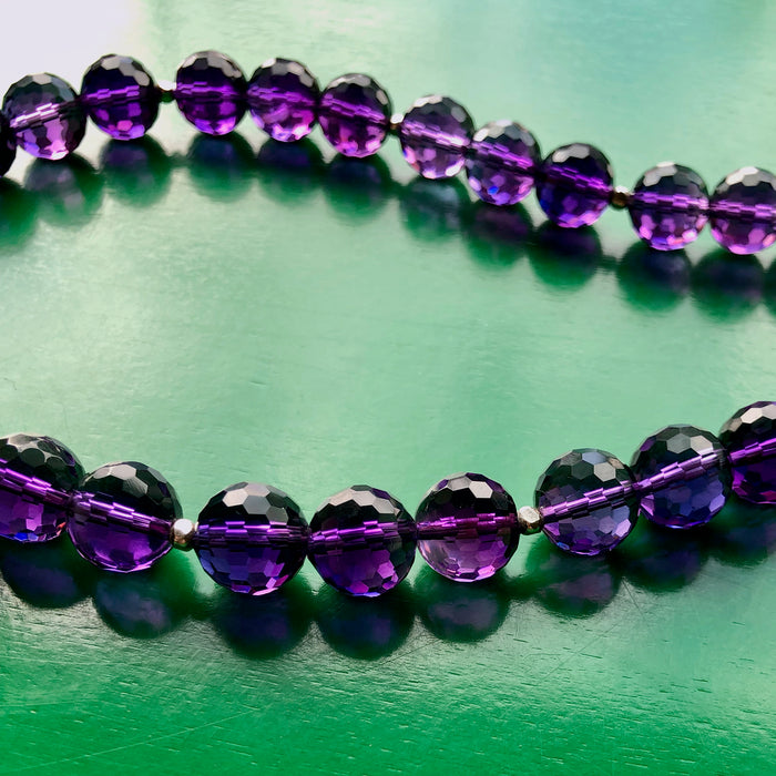 Matilde Poulat Style Pendant Amethyst Beaded Necklace