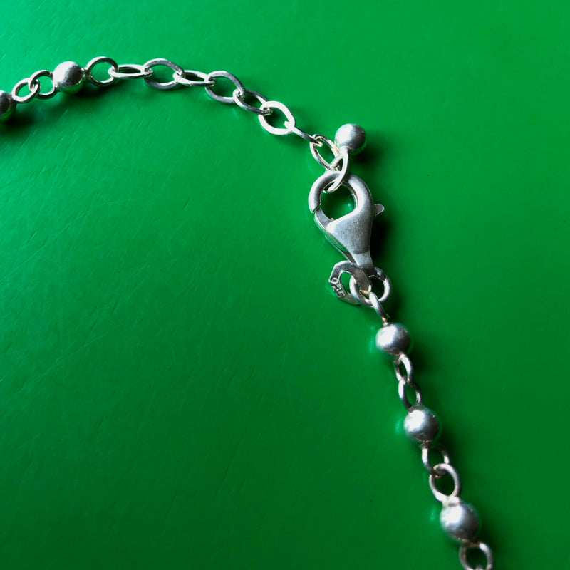 Baltic Cognac Amber Carnelian Sterling Silver Ball Chain Necklace