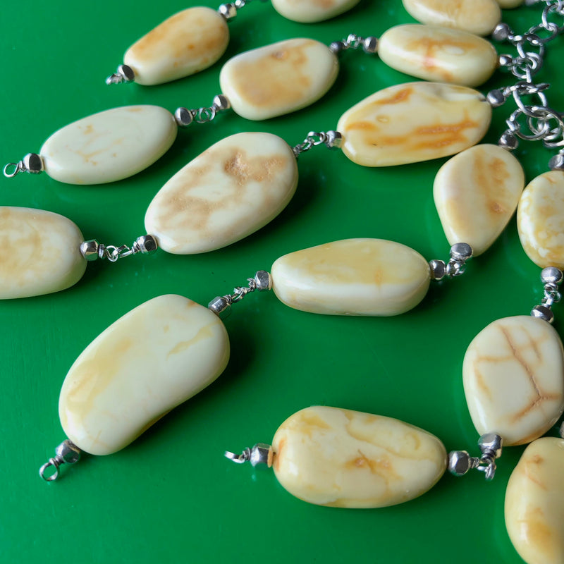 Butterscotch Baltic Amber Opaque Yellow Beaded Necklace